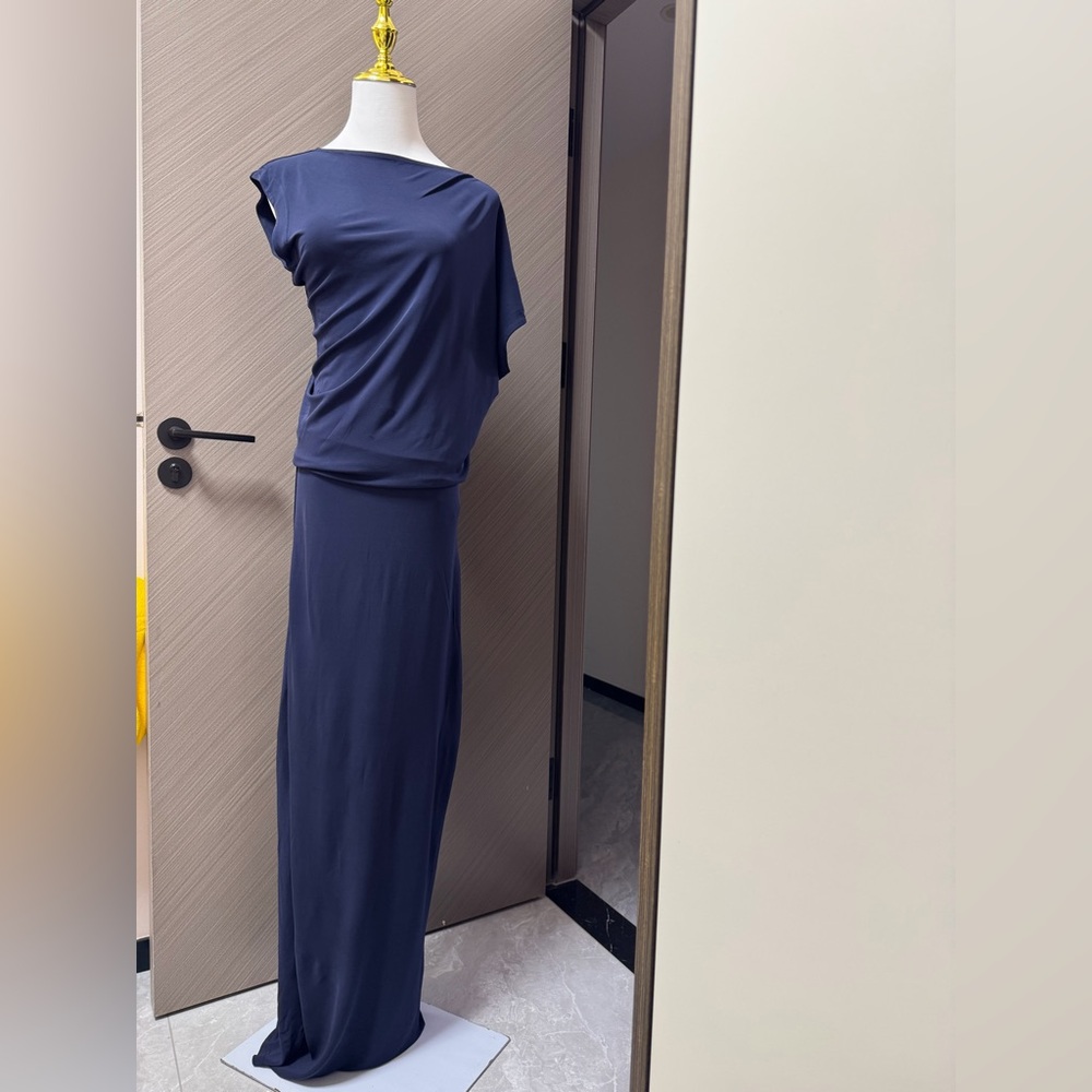 cult gaia Navy One-Shoulder Maxi Dress - Picture 6 of 8